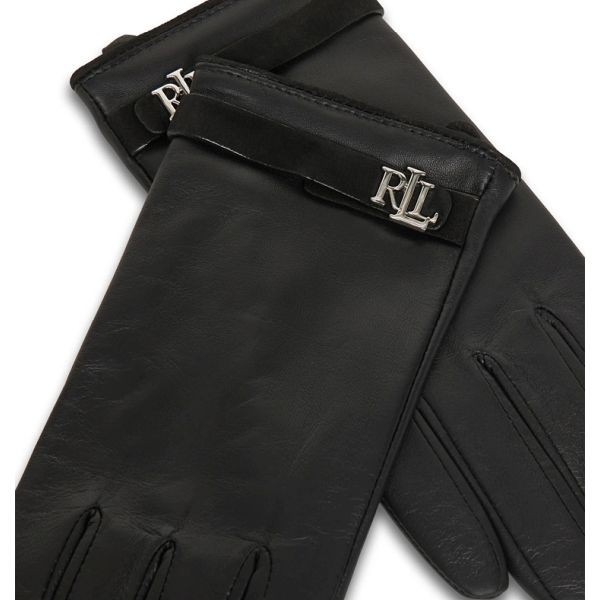 LAUREN RALPH LAUREN Pirštuotos pirštinės moterims, Juoda, Glove 2