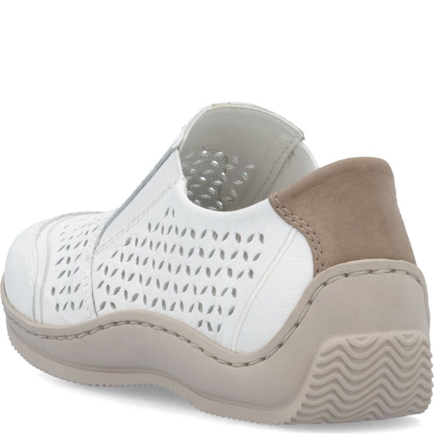 RIEKER Loaferiai moterims, Balta, Slipper 4