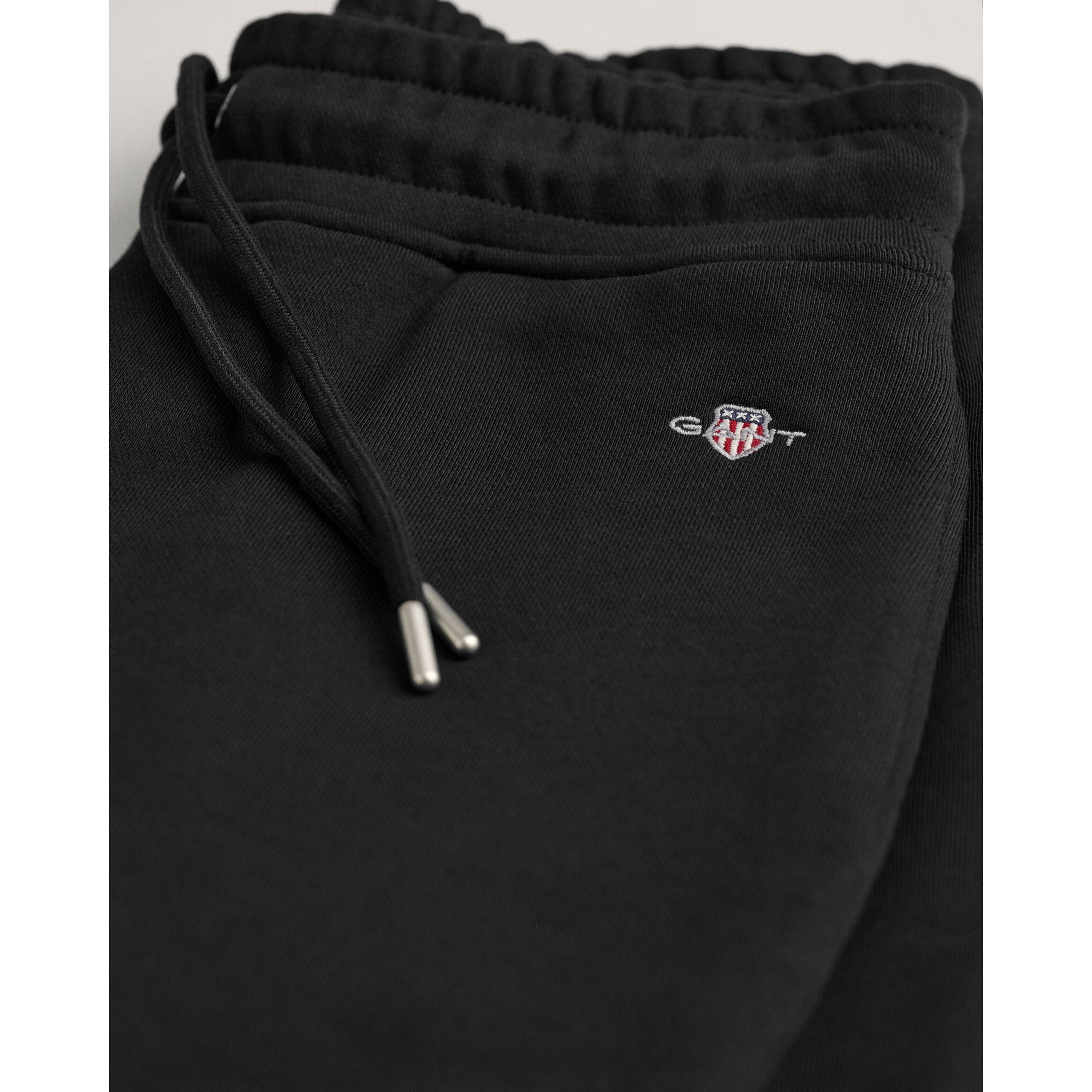 GANT Kelnės moterims, Juoda, REL SHIELD SWEATPANTS 4