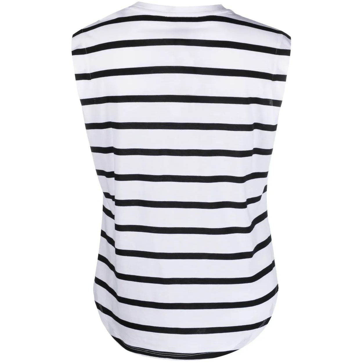 DKNY Marškinėliai trump. rankovėmis moterims, Balta, Stripe t-shirt 2