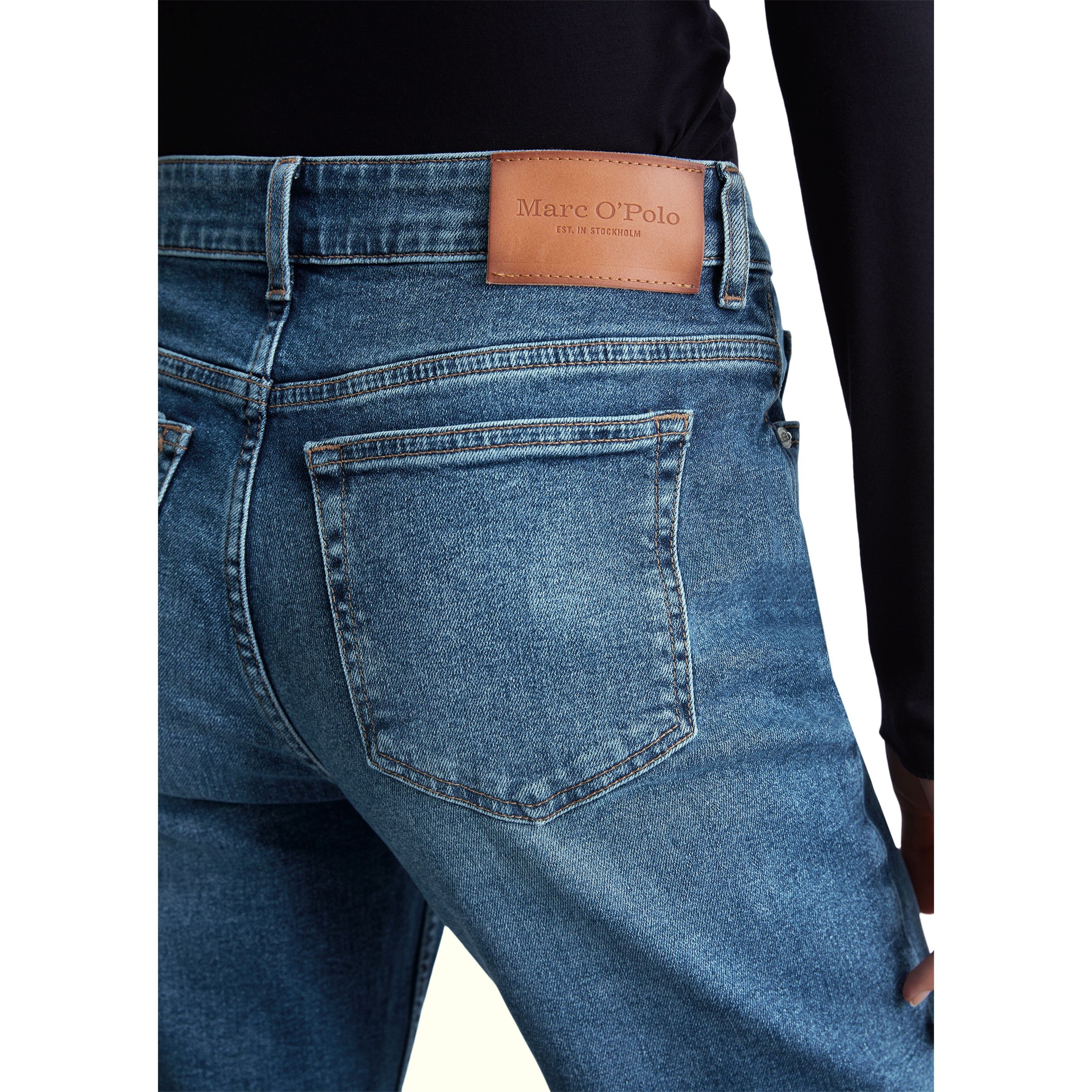 MARC O'POLO Platėjantys džinsai moterims, Mėlyna, Flared 500923012083 4