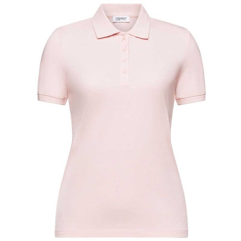 ESPRIT Marškinėliai moterims, Rožinė, Jersey Polo Shirt 1
