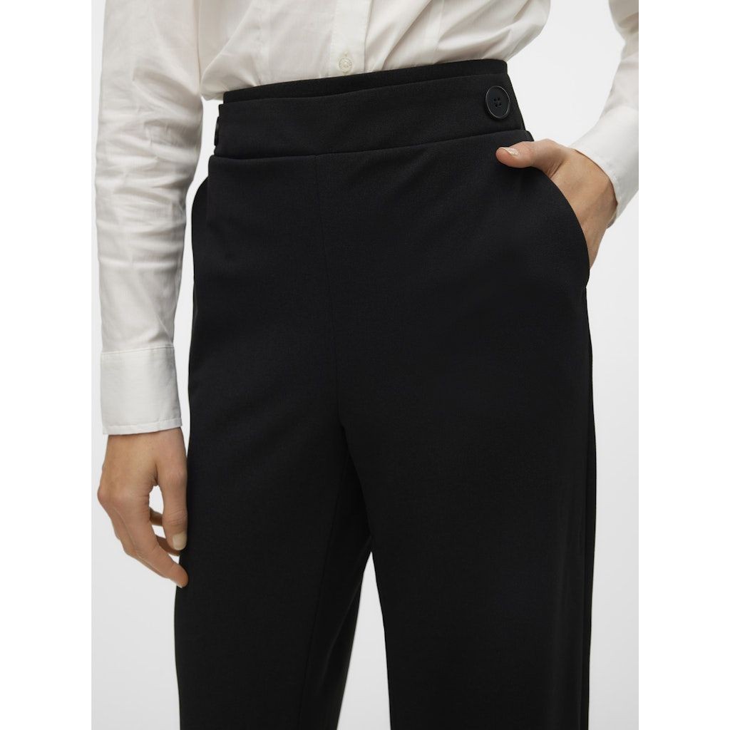 VERO MODA Formalios kelnės moterims, Juoda, Liva wide pant 5