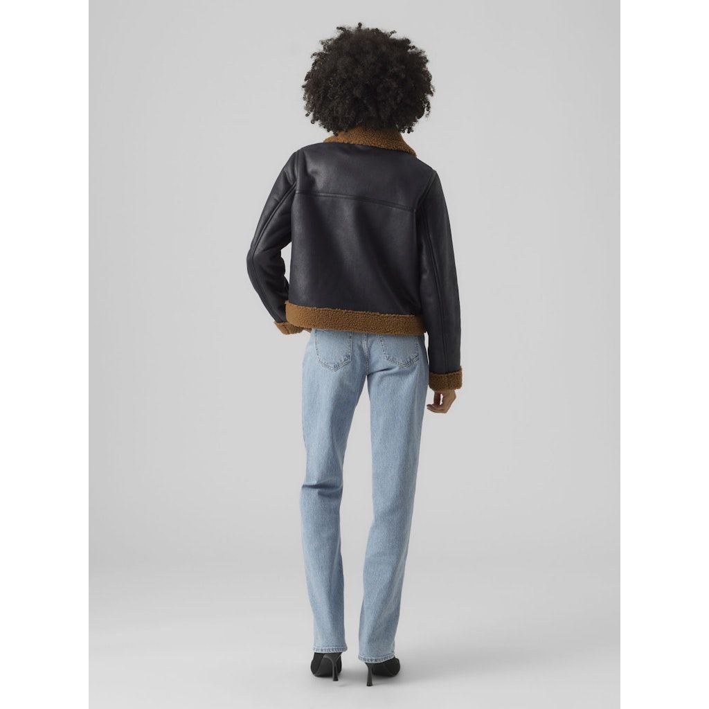 VERO MODA Striukė moterims, Juoda, VMMANHATTAN SHORT CO 3