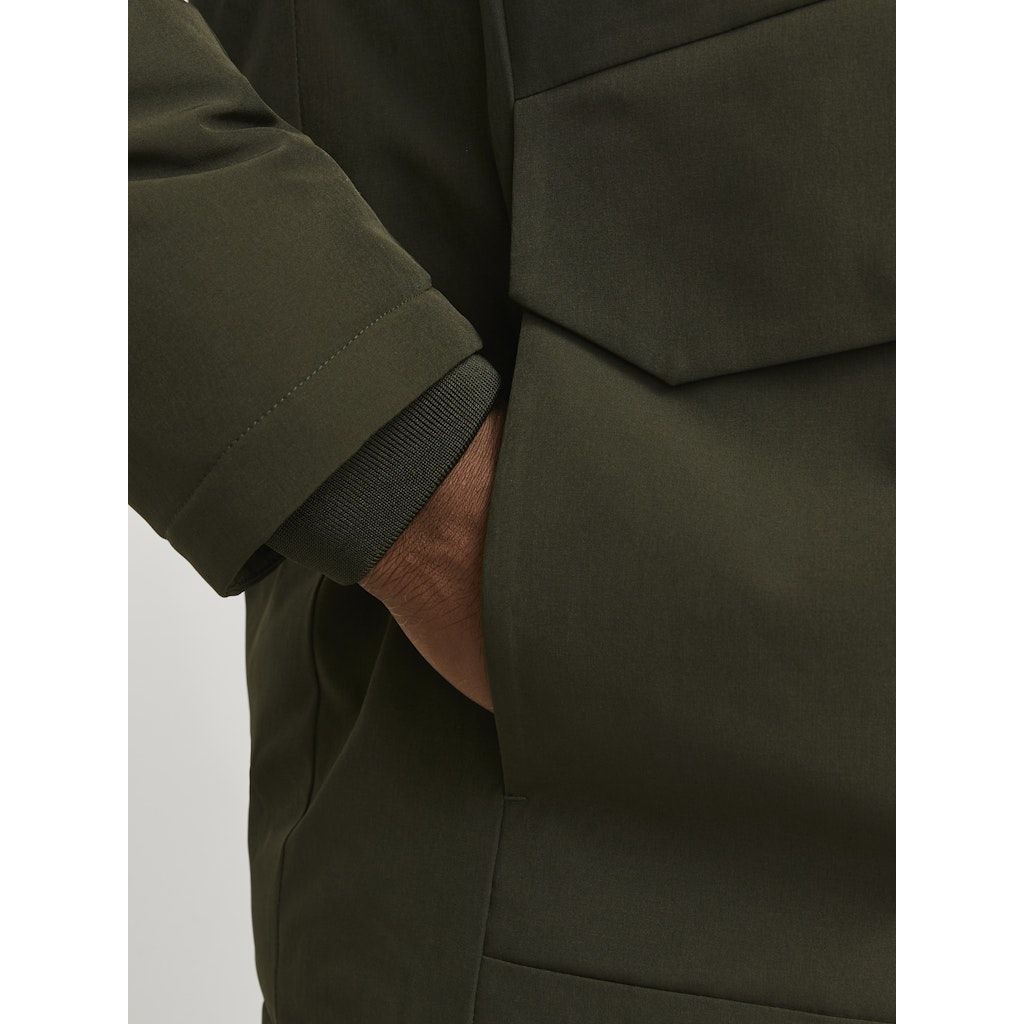 JACK & JONES Lietpaltis vyrams, Chaki, Trek parka 3