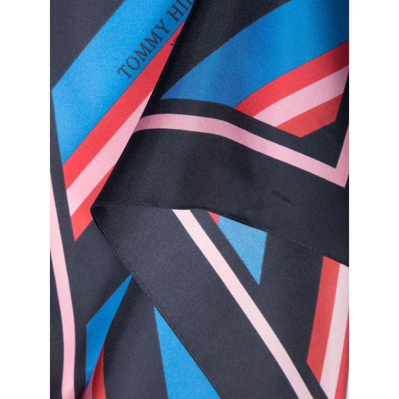 TOMMY HILFIGER Šalikas moterims, Mėlyna, SPRING FRESH SILK 3