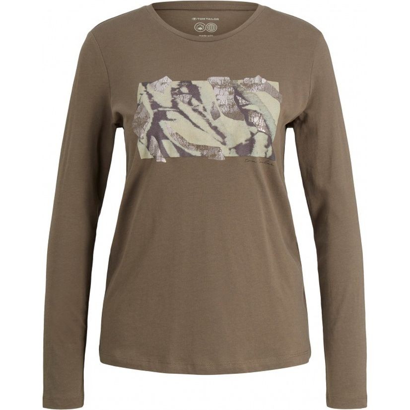 TOM TAILOR Marškinėliai trump. rankovėmis moterims, Žalia, Maikė