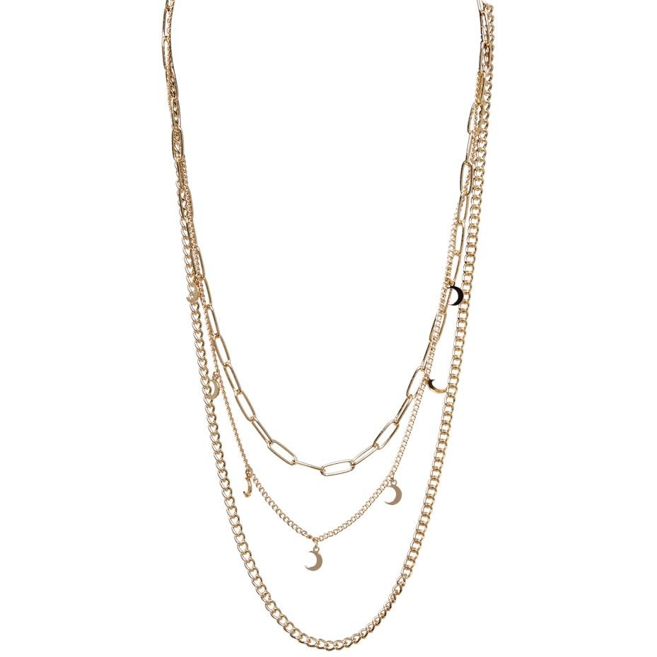 PIECES Kaklo papuošalai moterims, Geltona, PCMOUSIE COMBI NECKLA