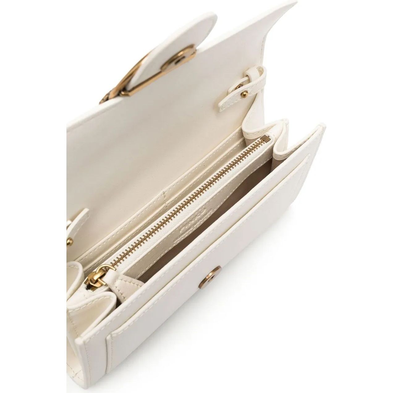 PINKO Rankinė per petį moterims, Balta, Love one crossbody bag 4