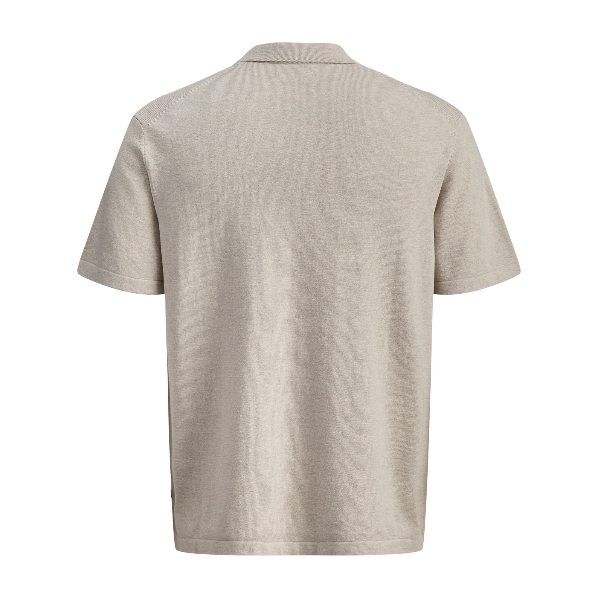 JACK & JONES Megzta palaidinė vyrams, Smėlio, Emill knit zip polo ss 2