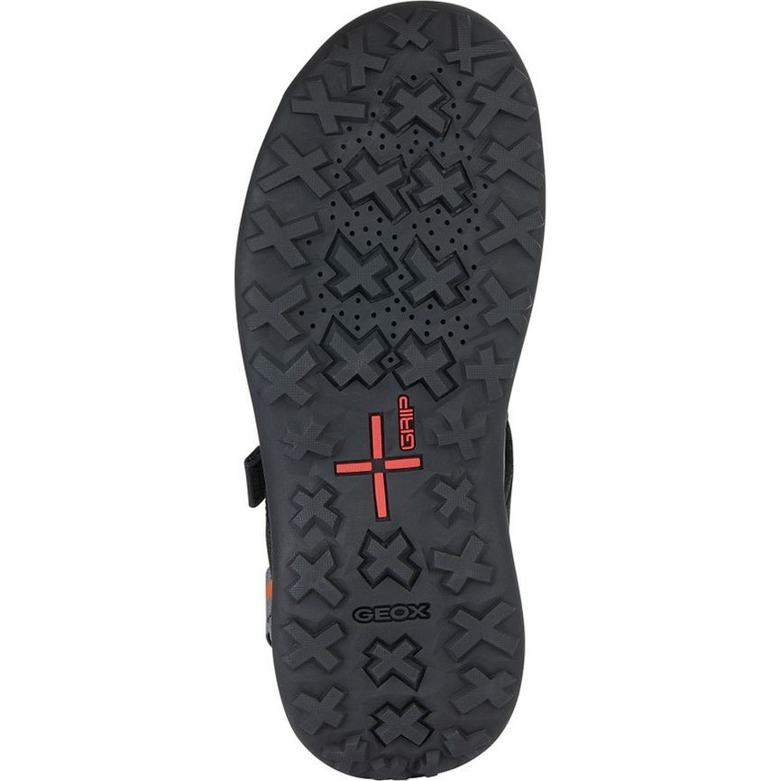 GEOX Basutės vyrams, Juoda, Terreno grip sandals 6