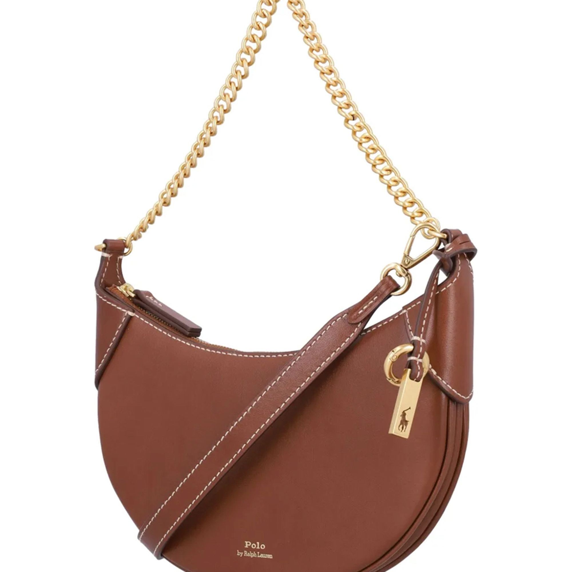 POLO RALPH LAUREN Rankinė per petį moterims, Ruda, P id mn chn-crossbody-small 3