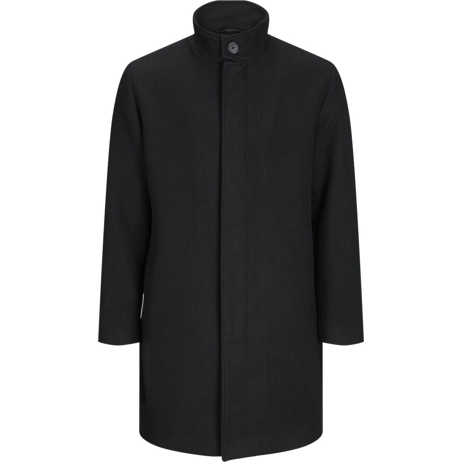 JACK & JONES Paltas vyrams, Juoda, Wilson wool coat 1