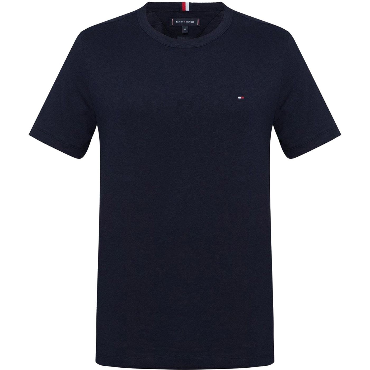 TOMMY HILFIGER Marškinėliai trump. rankovėmis vyrams, Mėlyna, Slub cotton tee 1