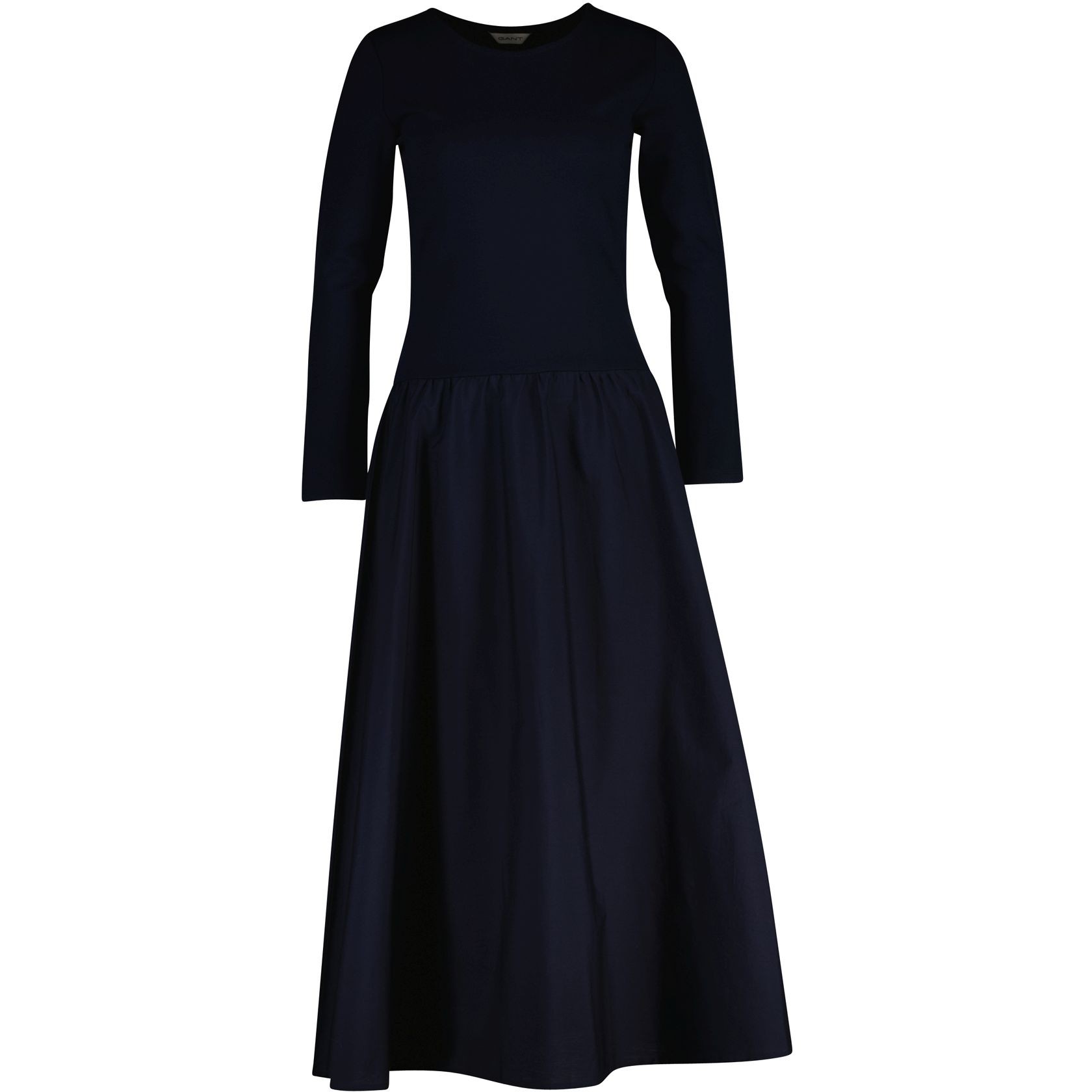 GANT Midi suknelė moterims, Mėlyna, midi jersey woven combo 1