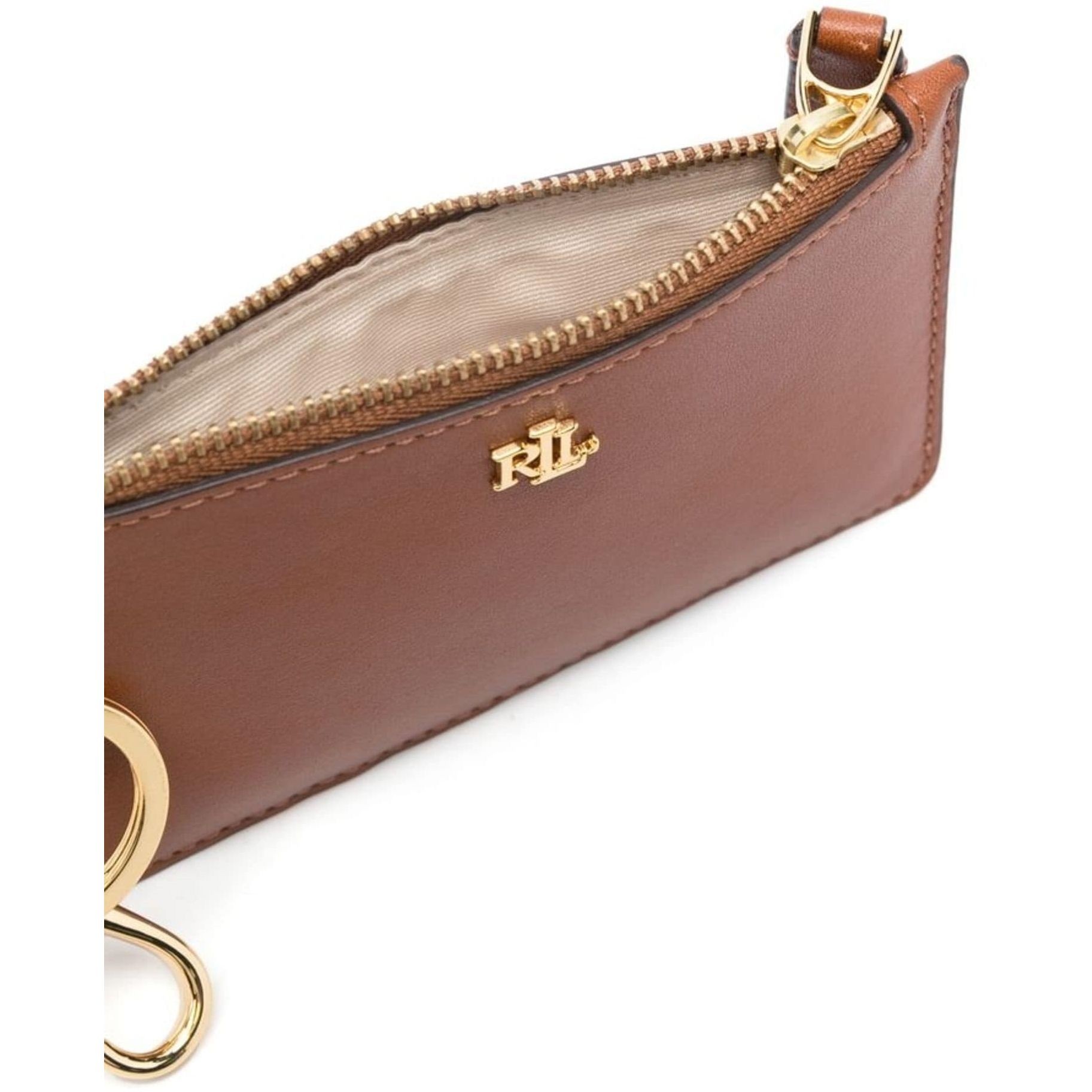 LAUREN RALPH LAUREN Piniginė moterims, Ruda, Zip small card case 3