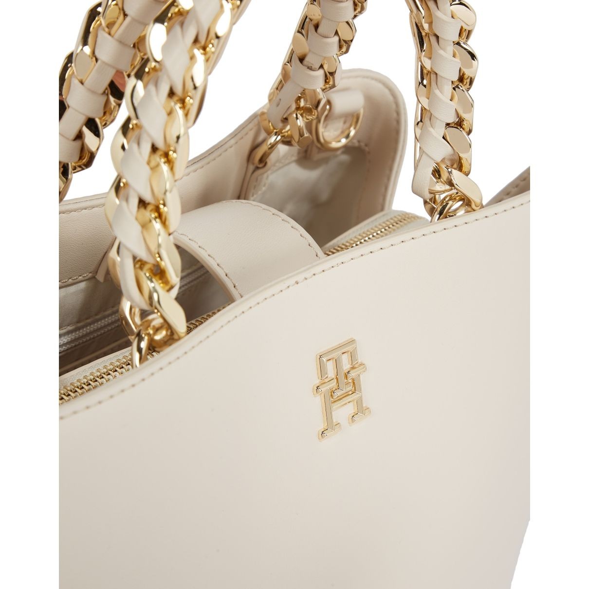 TOMMY HILFIGER Rankinė per petį moterims, Smėlio, Feminine medium satchel 3
