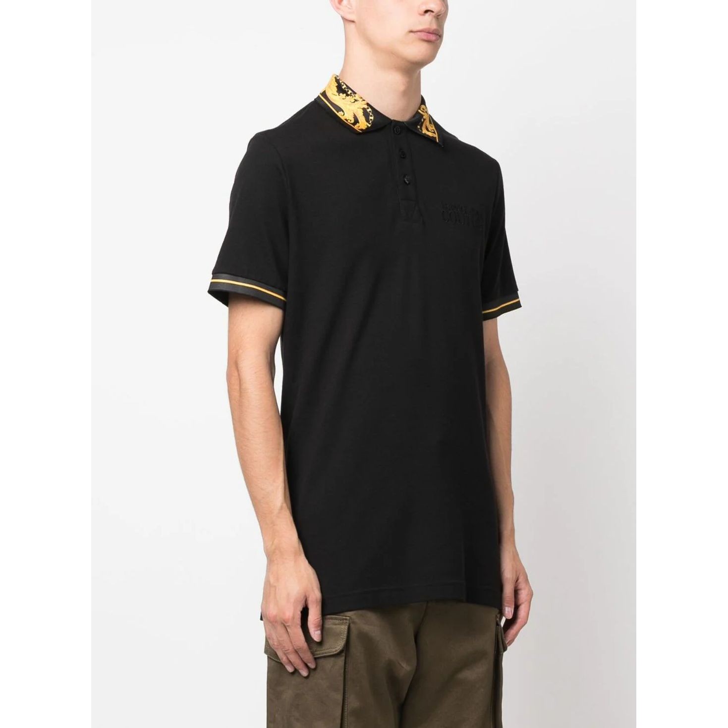 VERSACE JEANS CUTURE Polo marškiniai trumpos rank. vyrams, Juoda, Polo t-shirt 3