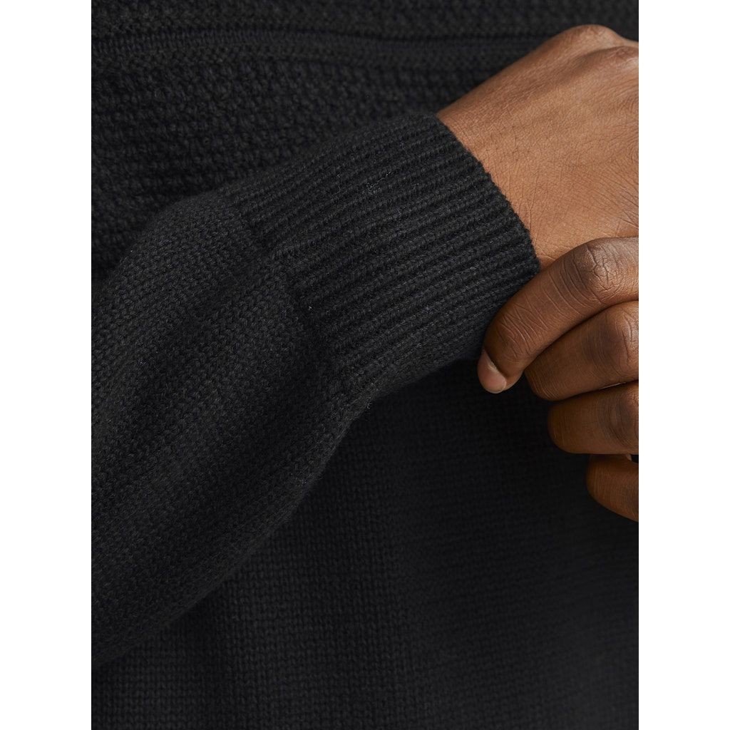 JACK & JONES Megztinis vyrams, Juoda, Jerry knit 6