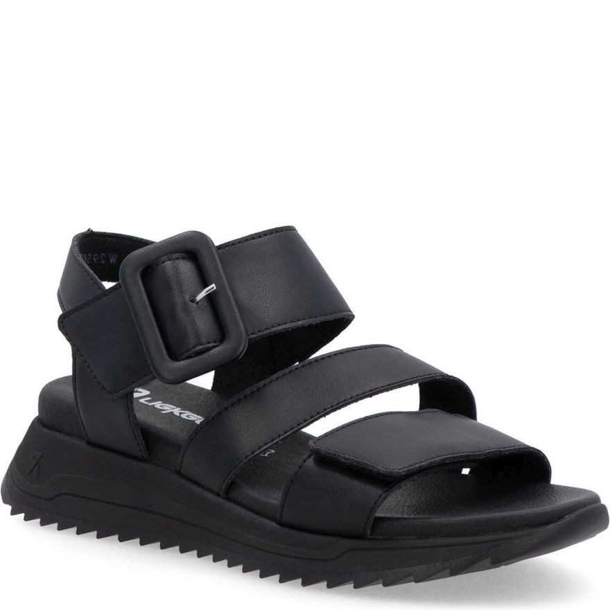 RIEKER Basutės moterims, Juoda, Sandals 1