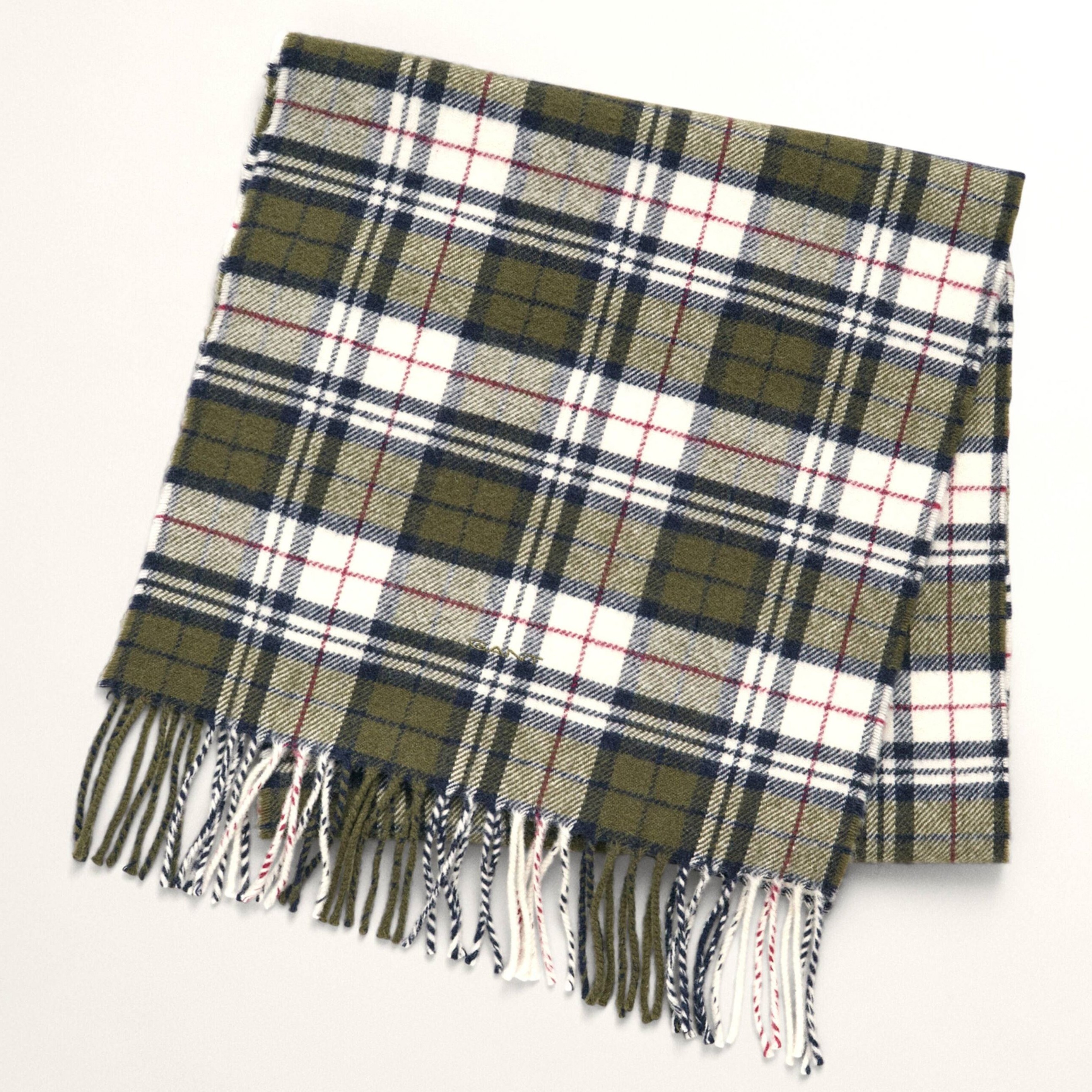GANT Šalikas vyrams, Žalia, MULTI CHECK SCARF 3