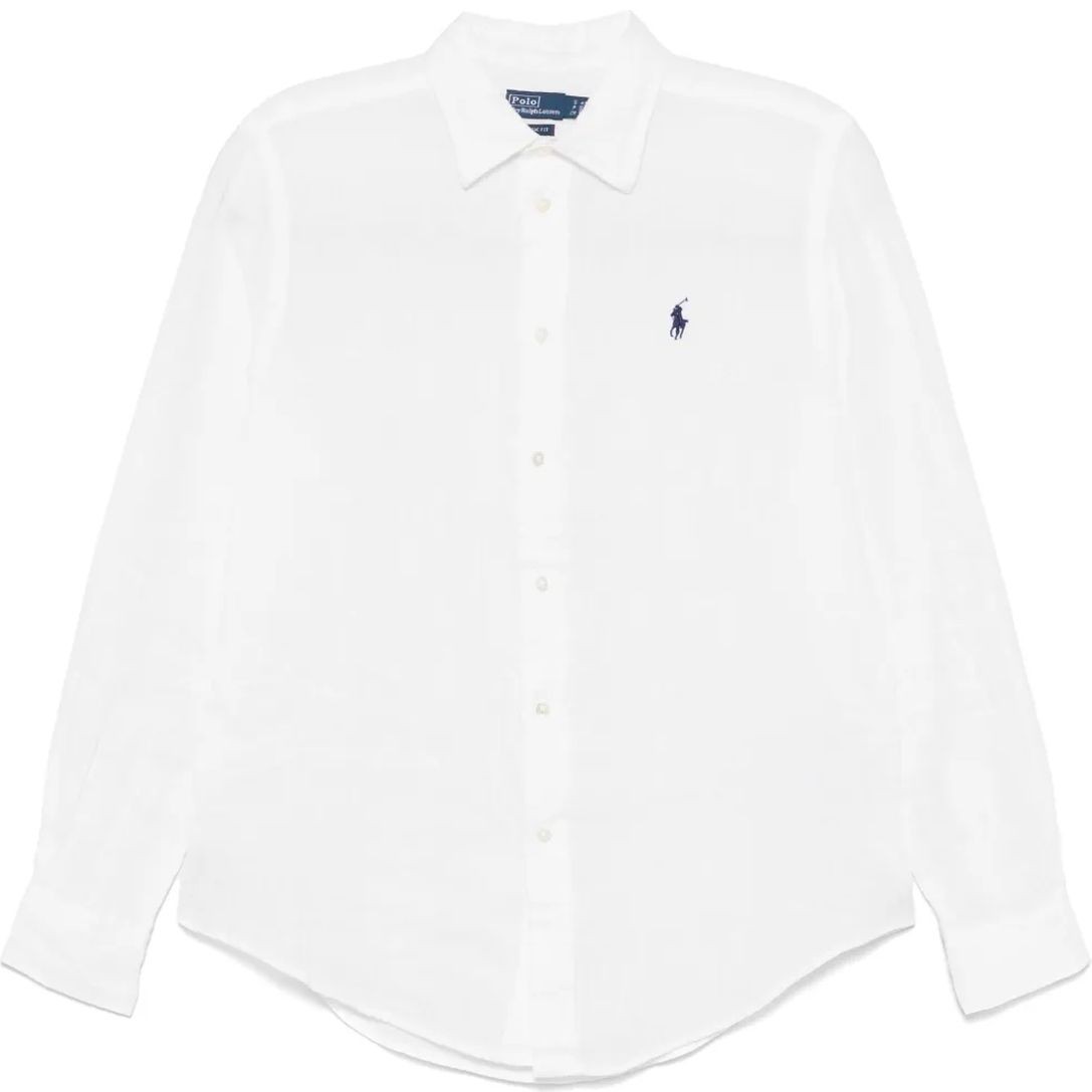POLO RALPH LAUREN Marškiniai ilgomis rankovėmis moterims, Balta, Long sleeve-button front shirt