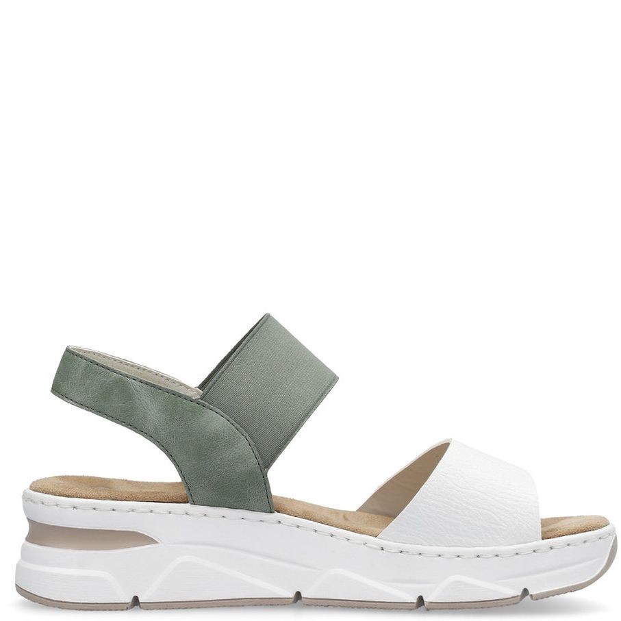 RIEKER Basutės moterims, Balta, SANDALS 7