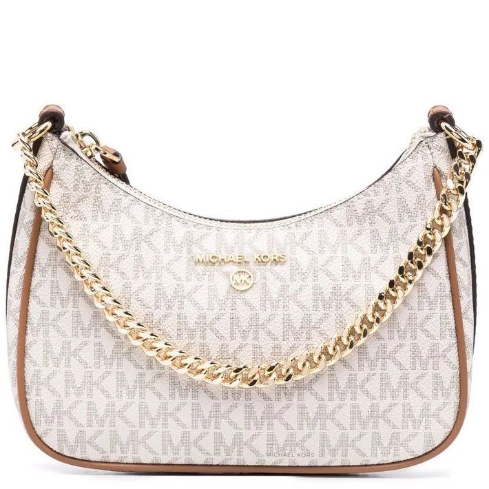 MICHAEL KORS Rankinė per petį moterims, Balta, SM chain pouchette 1