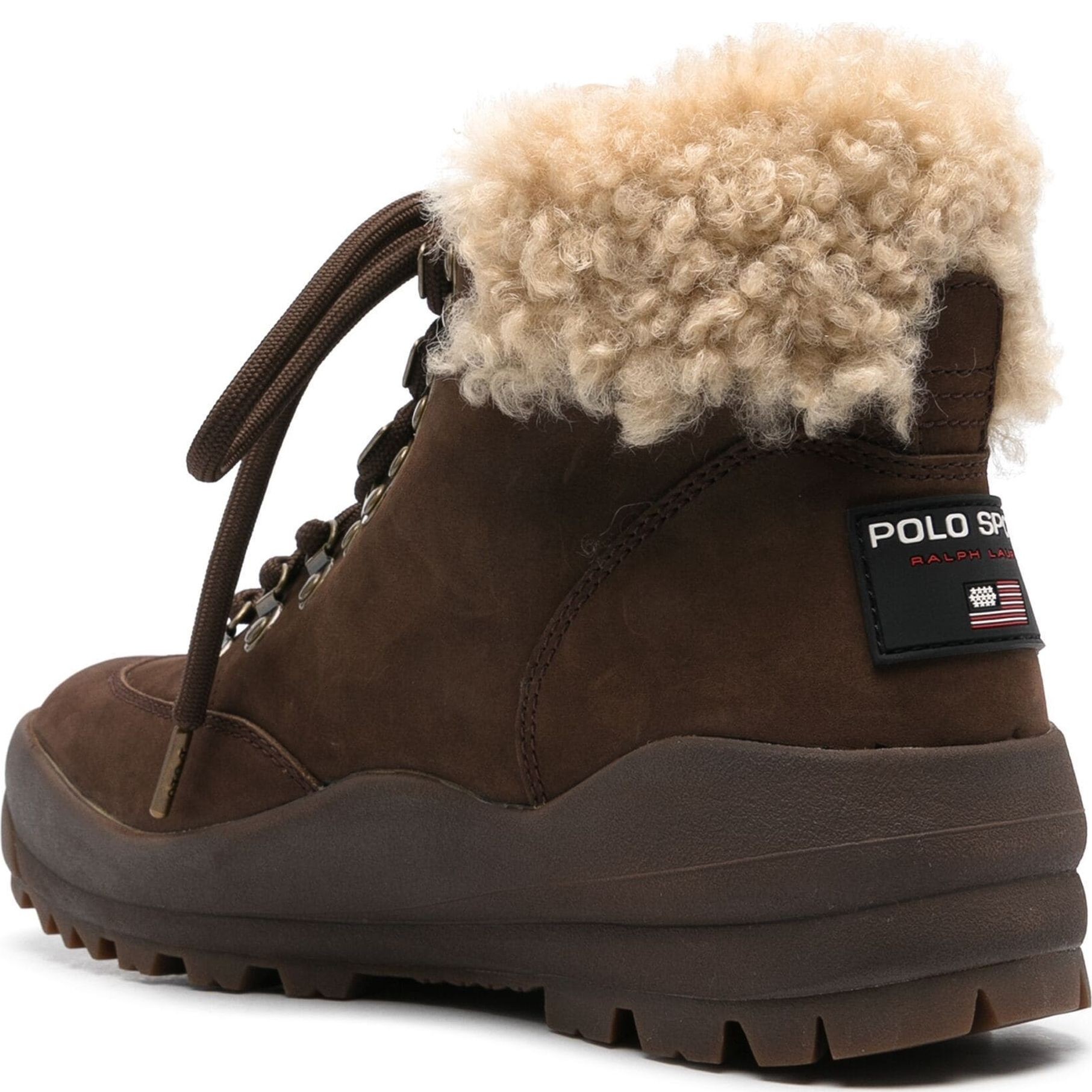 POLO RALPH LAUREN Laisvalaikio bateliai moterims, Ruda, Sneakers high top lace 3