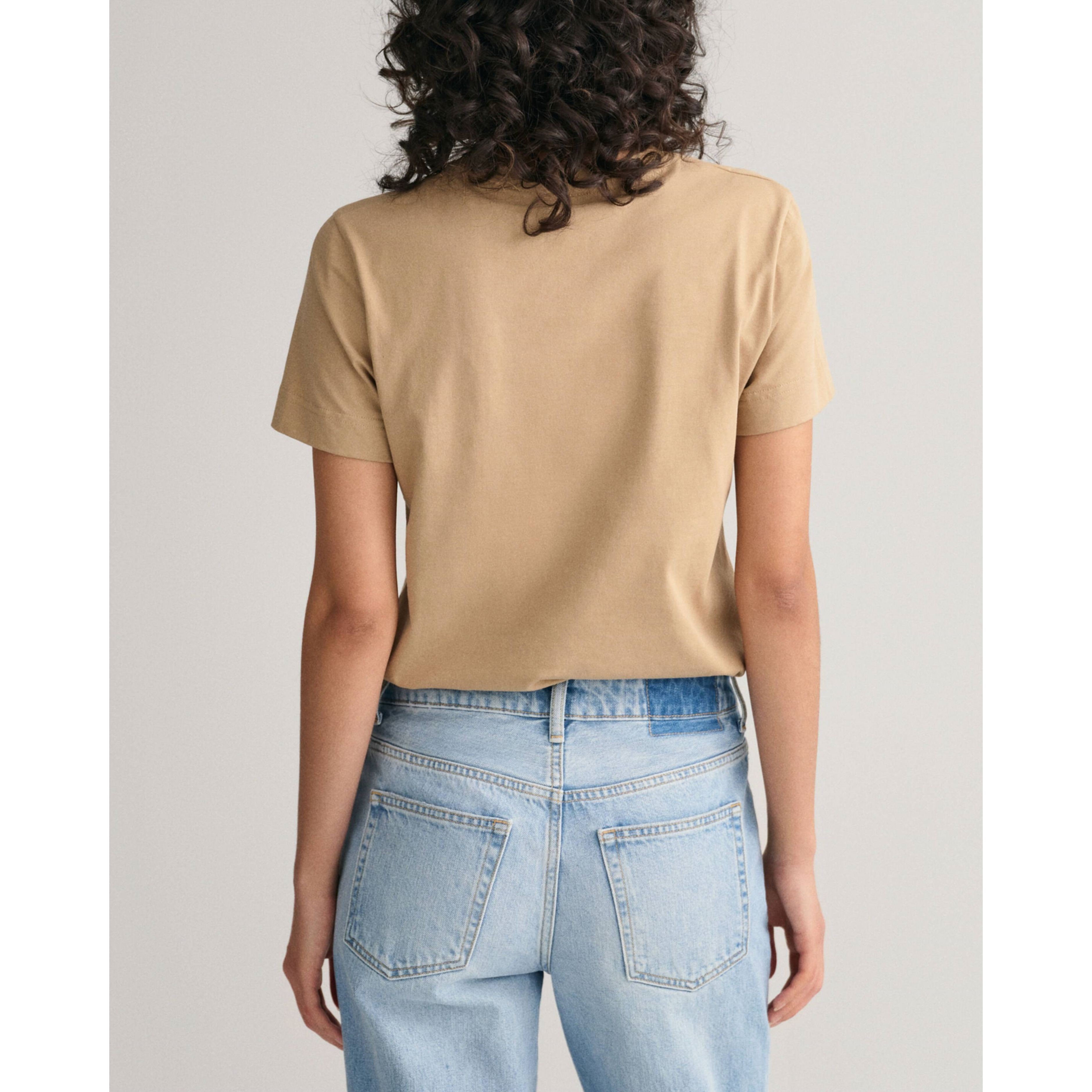 GANT Marškinėliai moterims, Khaki 3