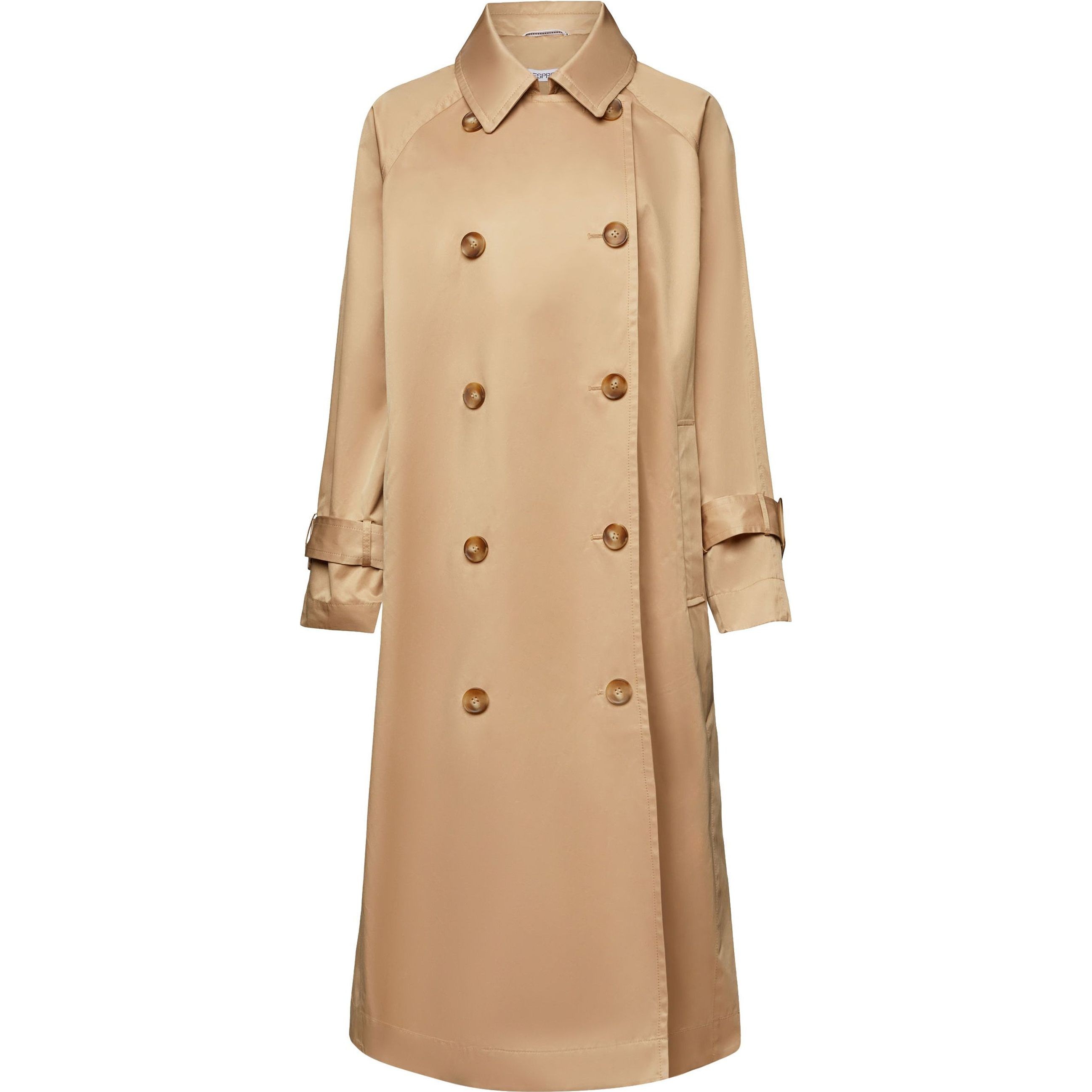 ESPRIT Paltas moterims, Smėlio, Double-Breasted Trench Coat 1