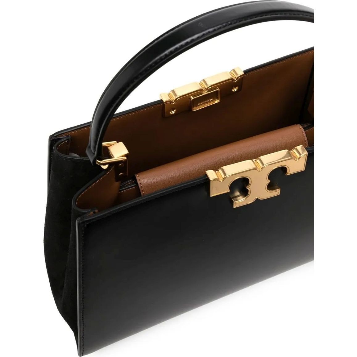 TORY BURCH Pirkinių krepšys moterims, Juoda, Eleanor satchel 4