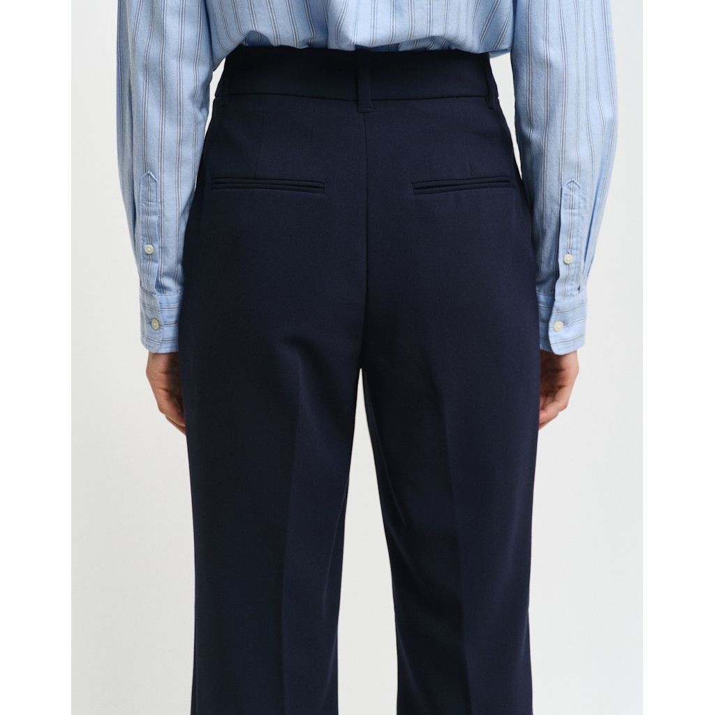 GANT Kelnės moterims, Mėlyna, Slim flare slack pants 3