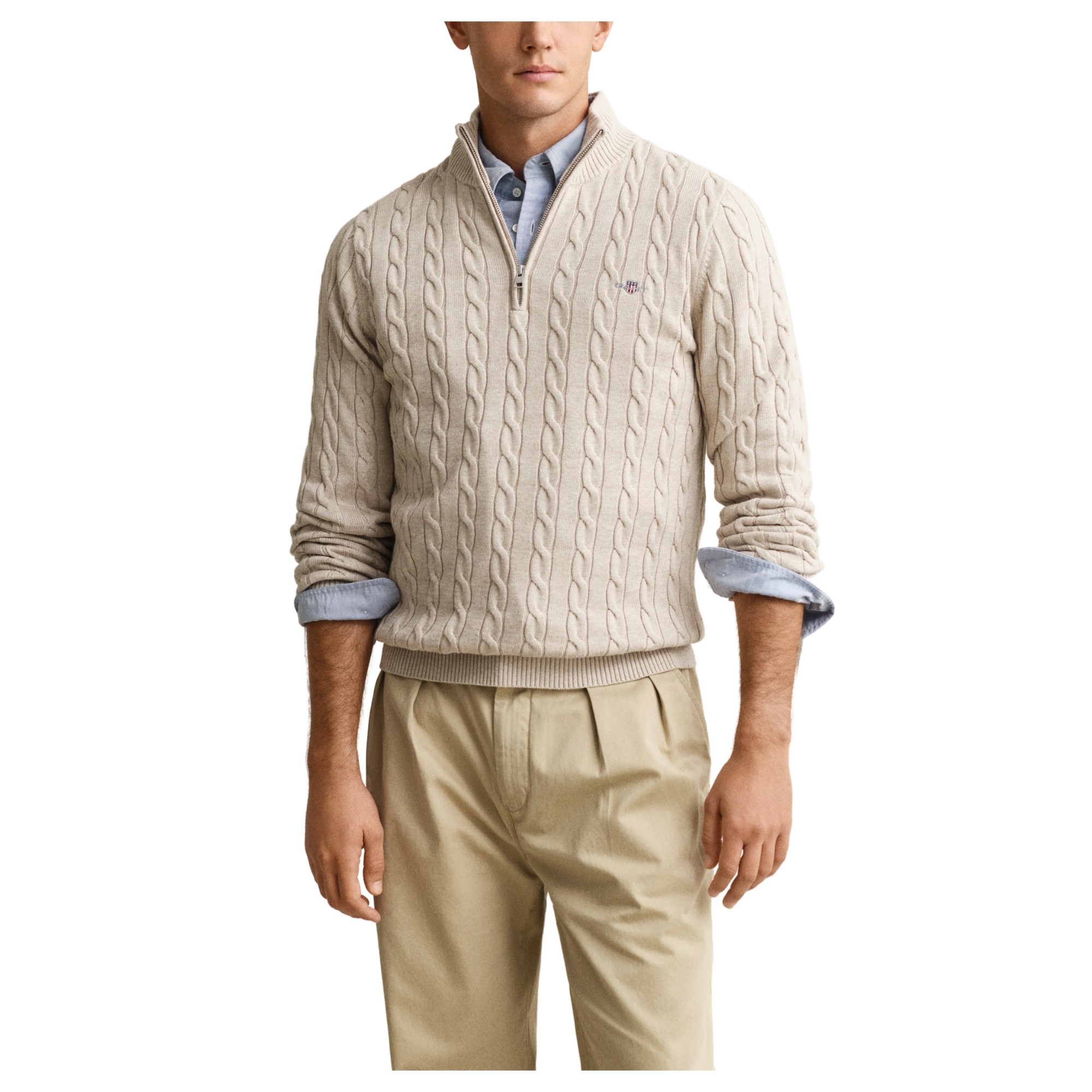 GANT Megztinis vyrams, Smėlio, 8050603-198 Sweater 2