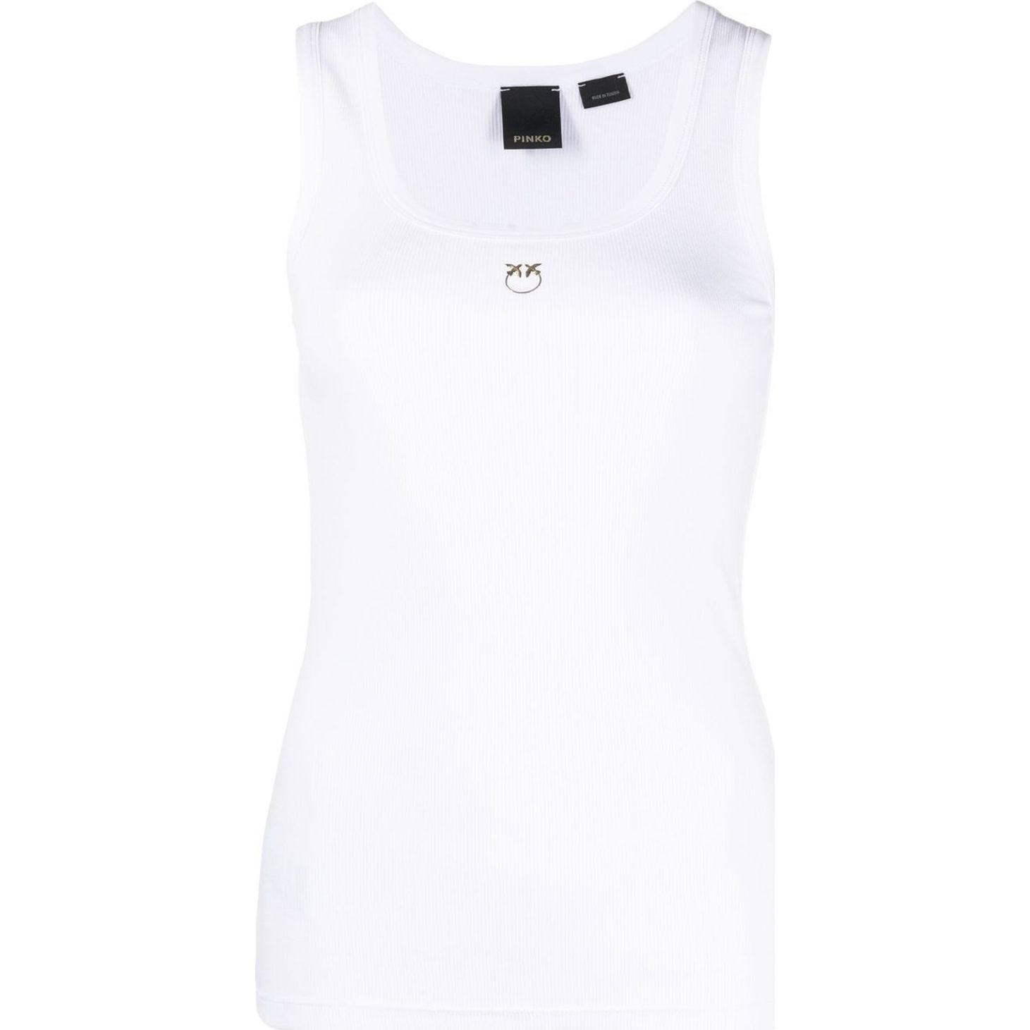 PINKO Marškiniai be rankovių moterims, Balta, Calcolatore tank top