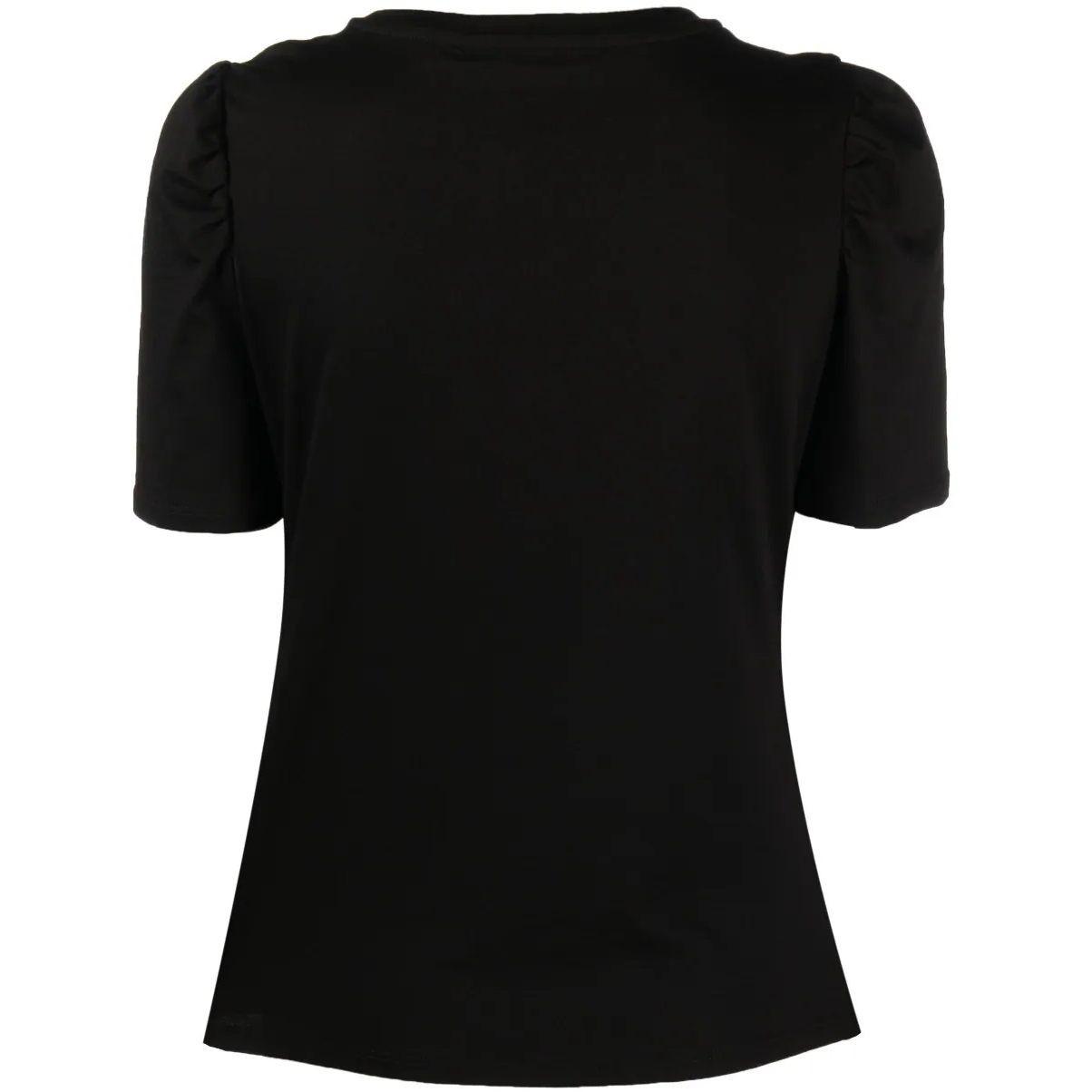 DKNY Marškinėliai trump. rankovėmis moterims, Juoda, Gold foil logo tee 2