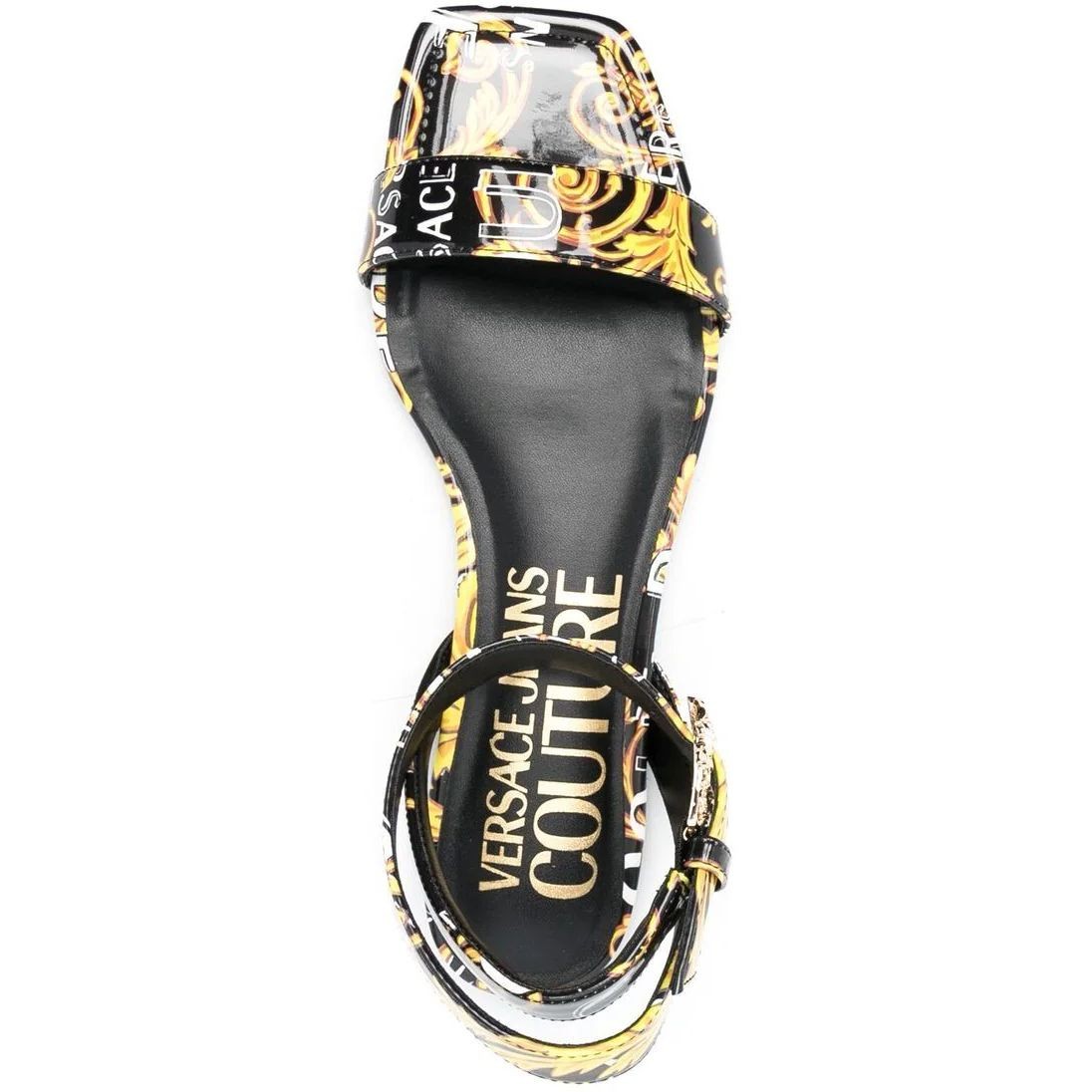 VERSACE JEANS CUTURE Basutės moterims, BLACK/GOLD, Fondo millie sandals 4