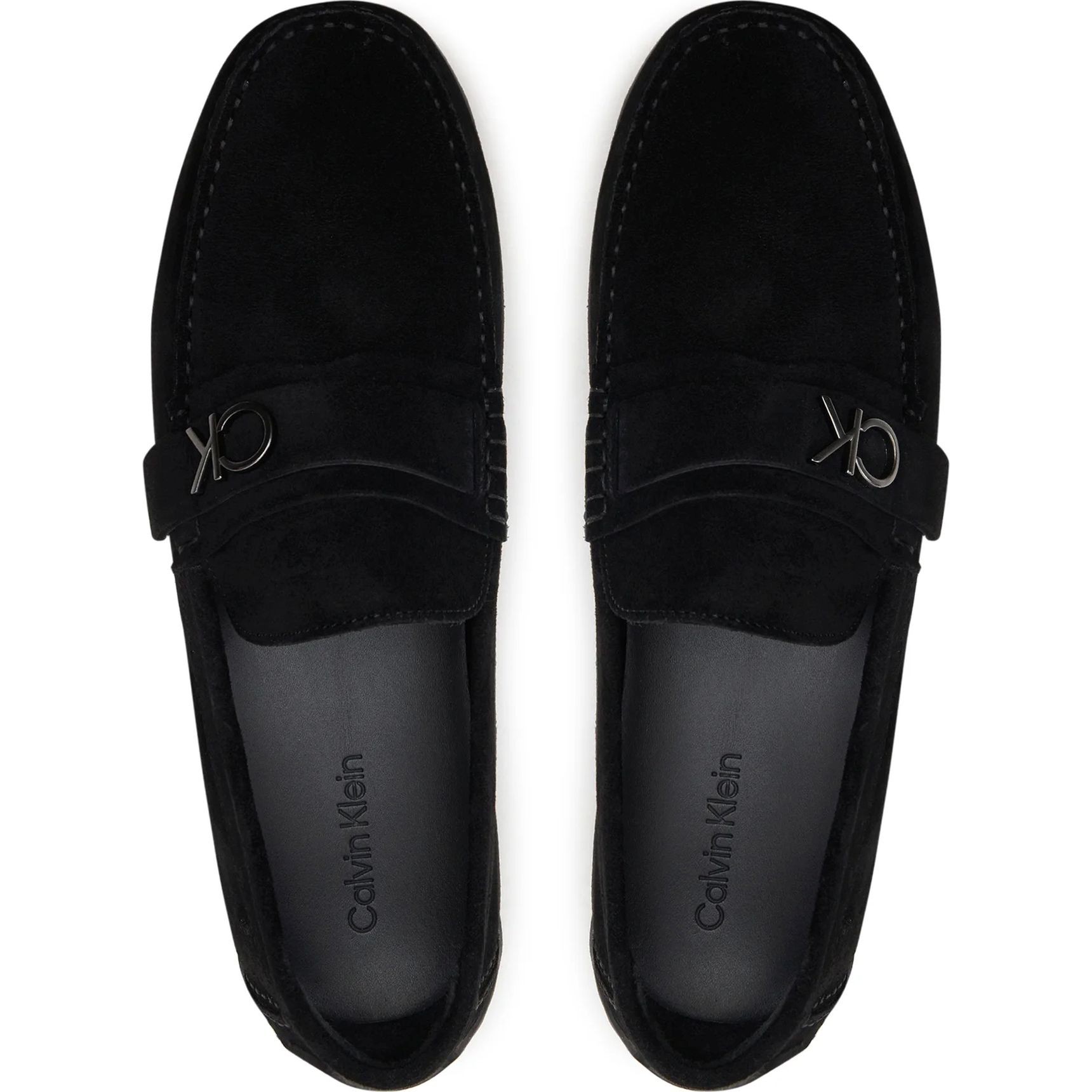 CALVIN KLEIN Mokasinai vyrams, Juoda, Driving bold logo mocasins 4