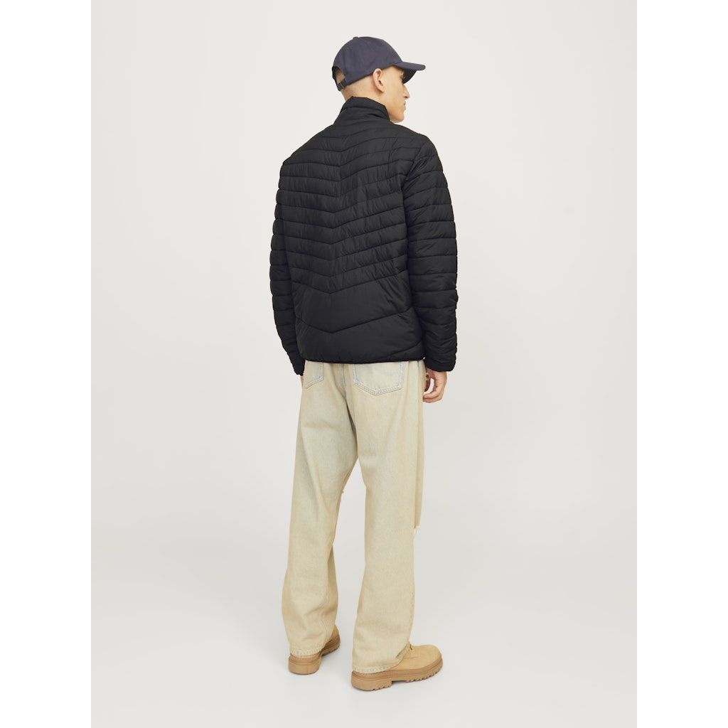 JACK & JONES Lengva striukė vyrams, Juoda, State packable puffer collar 4