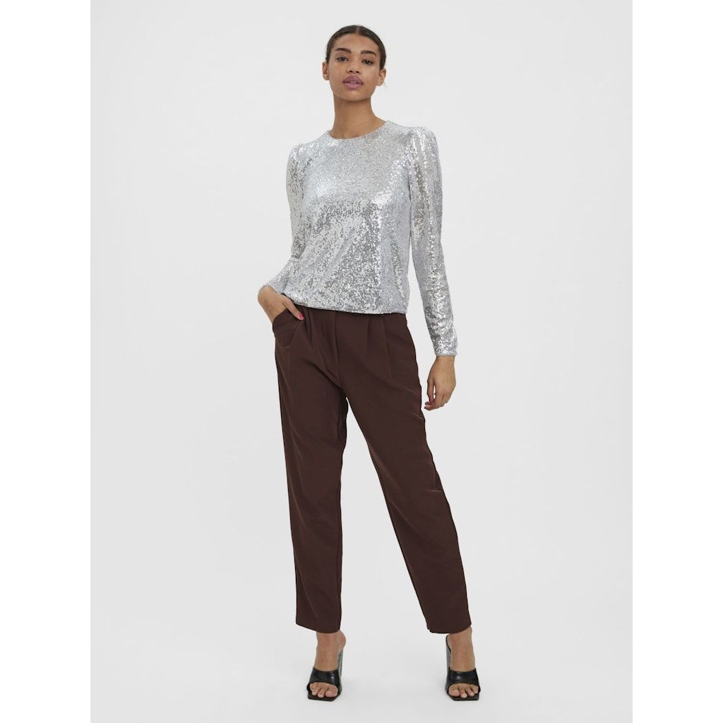 VERO MODA Kelnės moterims, Ruda, VMBLAKE ORLANDA HW PA 4