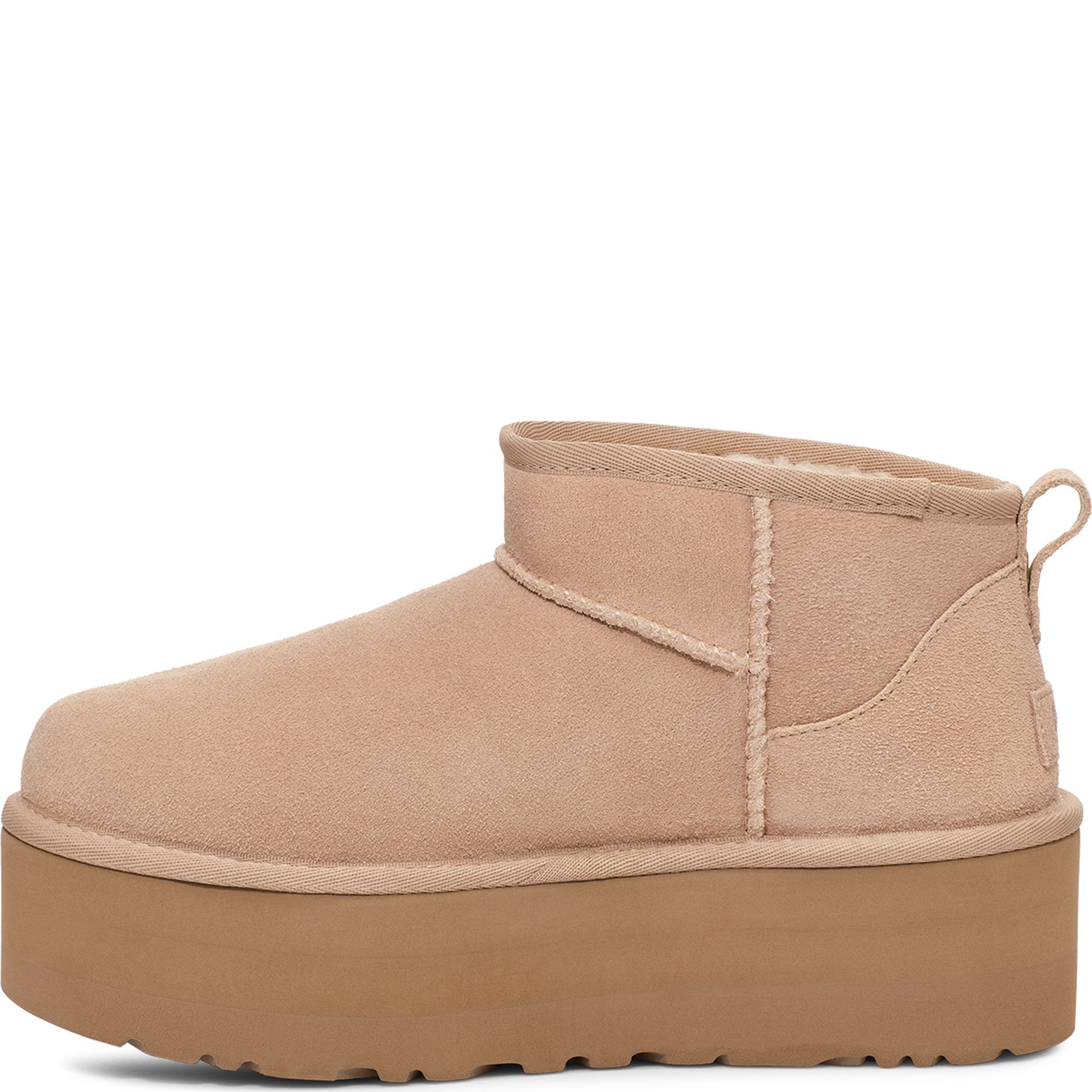 UGG Pašiltinti auliniai moterims, Smėlio, Classic ultra mini warm boots 3