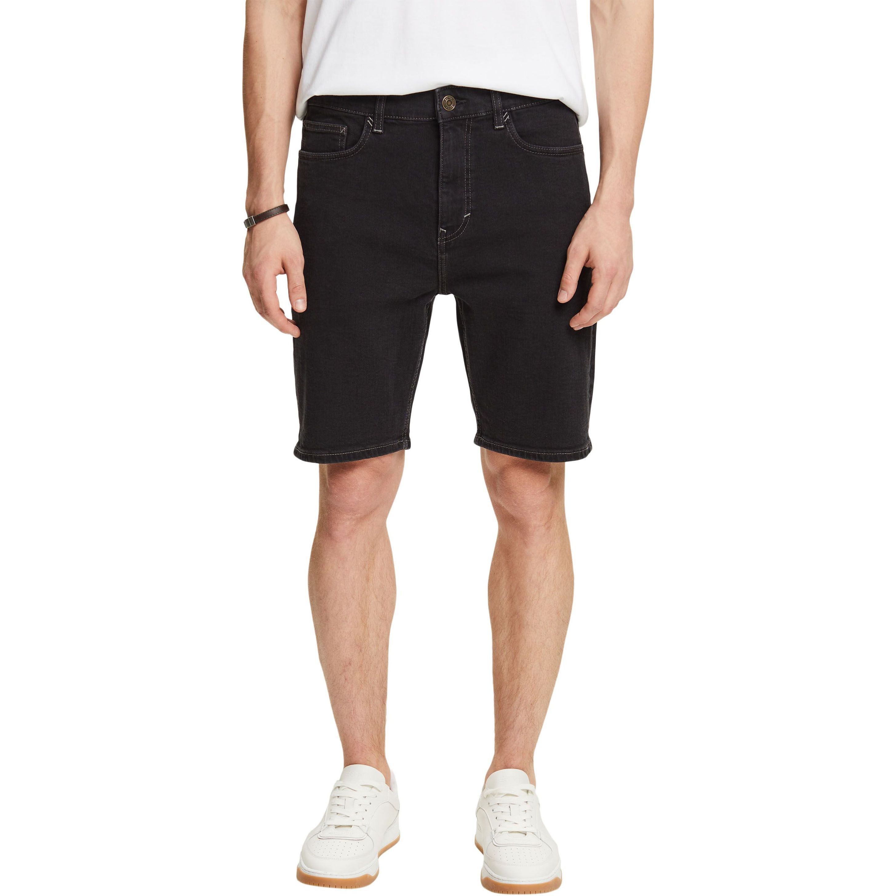 ESPRIT Šortai vyrams, Juoda, straight short 2