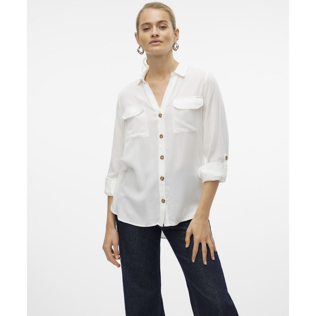 VERO MODA Marškiniai moterims, Balta, Vmbumpy shirts 3