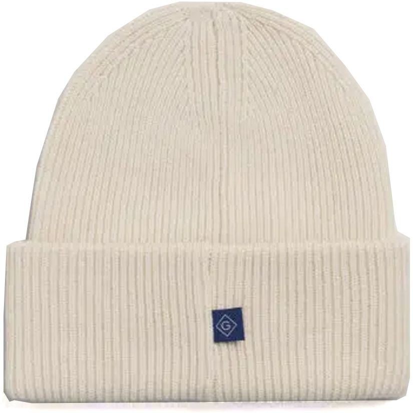 GANT Skrybėlė moterims, Smėlio, D2. RIB KNIT BEANIE 2