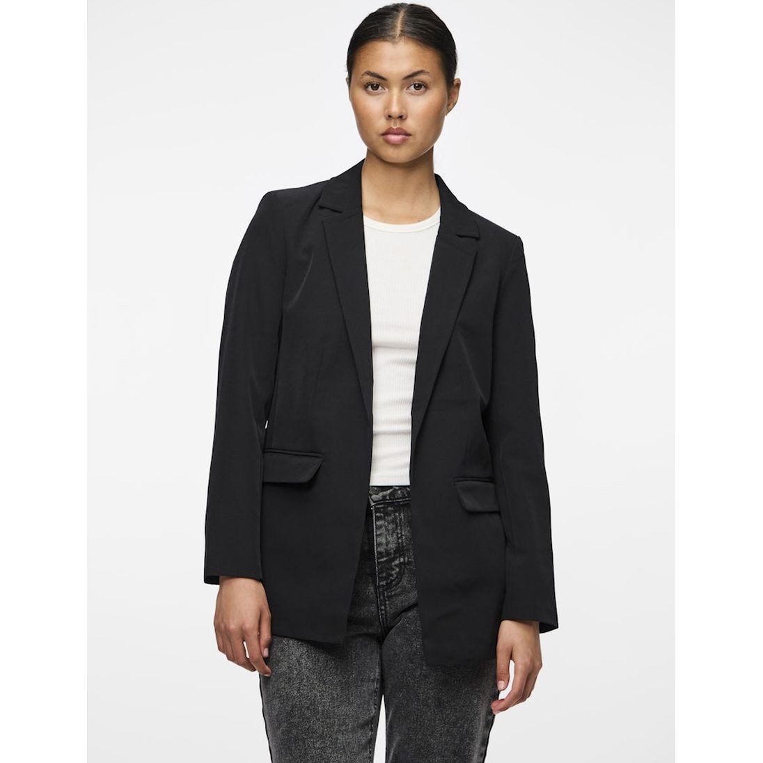 PIECES Švarkas moterims, Juoda, PCBOSSY LS LOOSE BLA 5