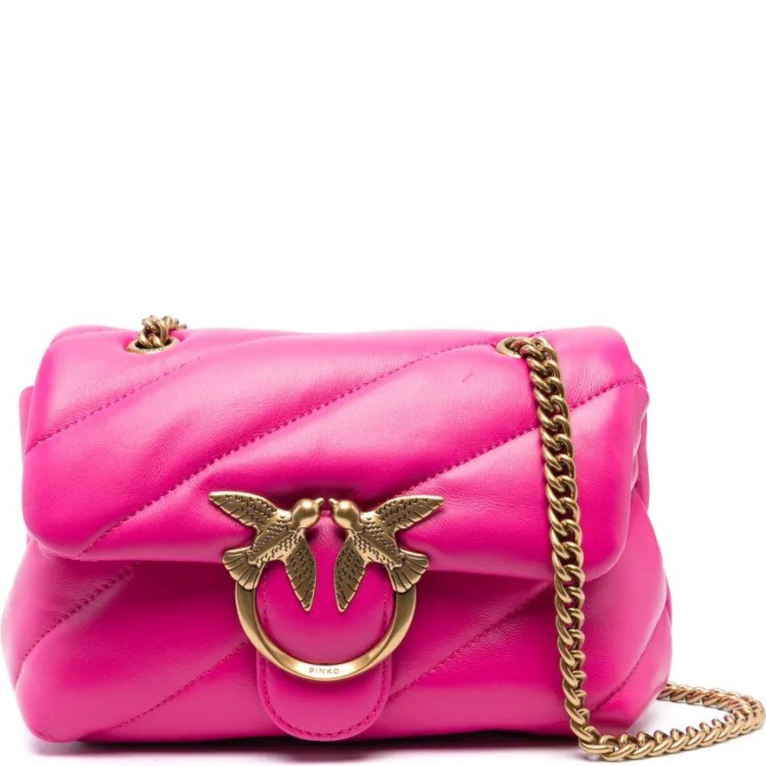 PINKO Rankinė per petį moterims, Rožinė, Love puff mini bag 1