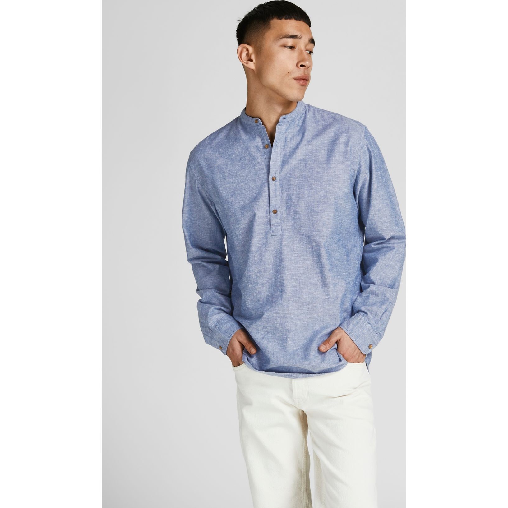 JACK & JONES Marškiniai ilgomis rankovėmis vyrams, Mėlyna, Marškiniai ilgomis rankovėmis 2