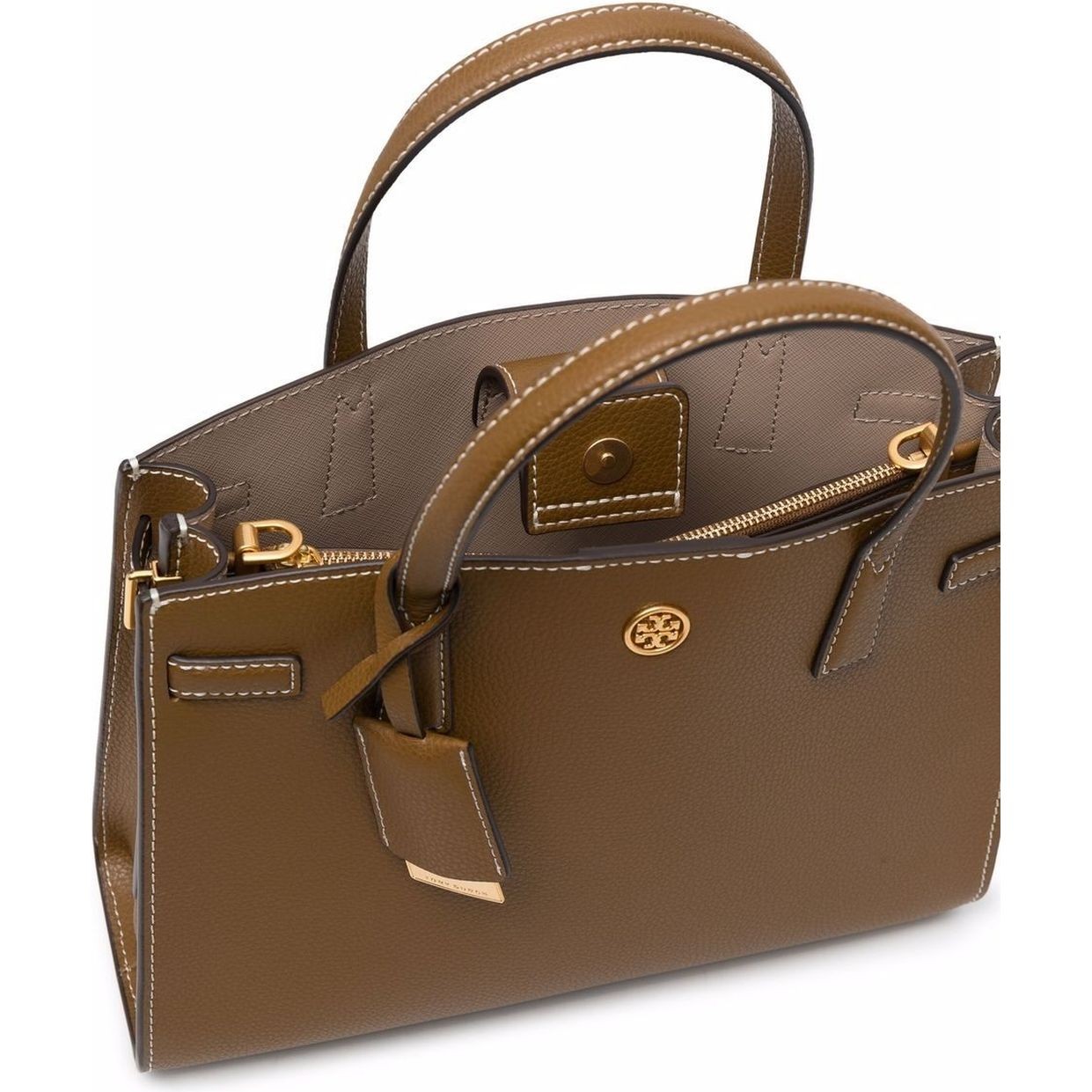 TORY BURCH Pirkinių krepšys moterims, Ruda, Walker small satchel 3