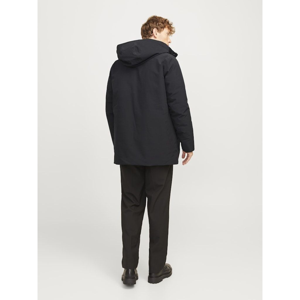 JACK & JONES Pūkinis paltas vyrams, Juoda, Keen parka 5