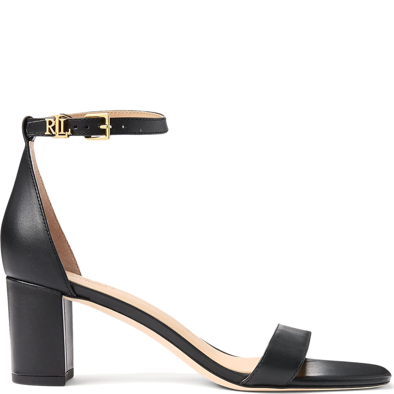 LAUREN RALPH LAUREN Aukštakulniai moterims, Juoda, Logan-sandals-heel sandal 2